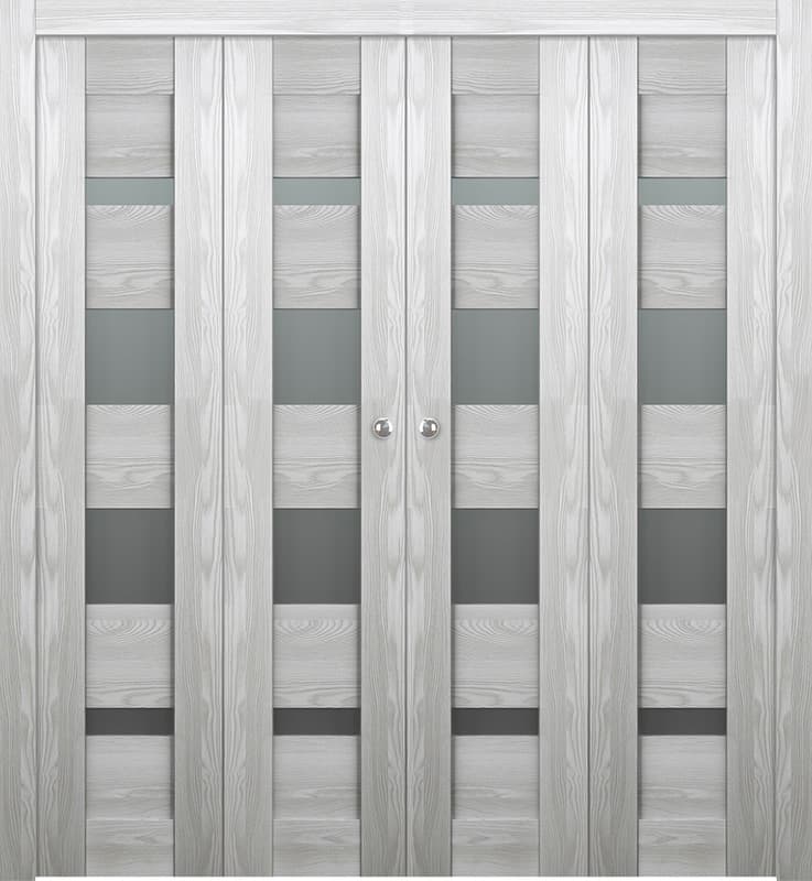 AVON 07-01 VETRO RIBEIRA ASH DOUBLE BI-FOLD BELLDINNI MODERN INTERIOR DOOR - 1