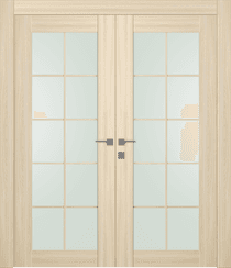 AVON 10 LITE VETRO LOIRE ASH DOUBLE POCKET BELLDINNI MODERN INTERIOR DOOR - 1