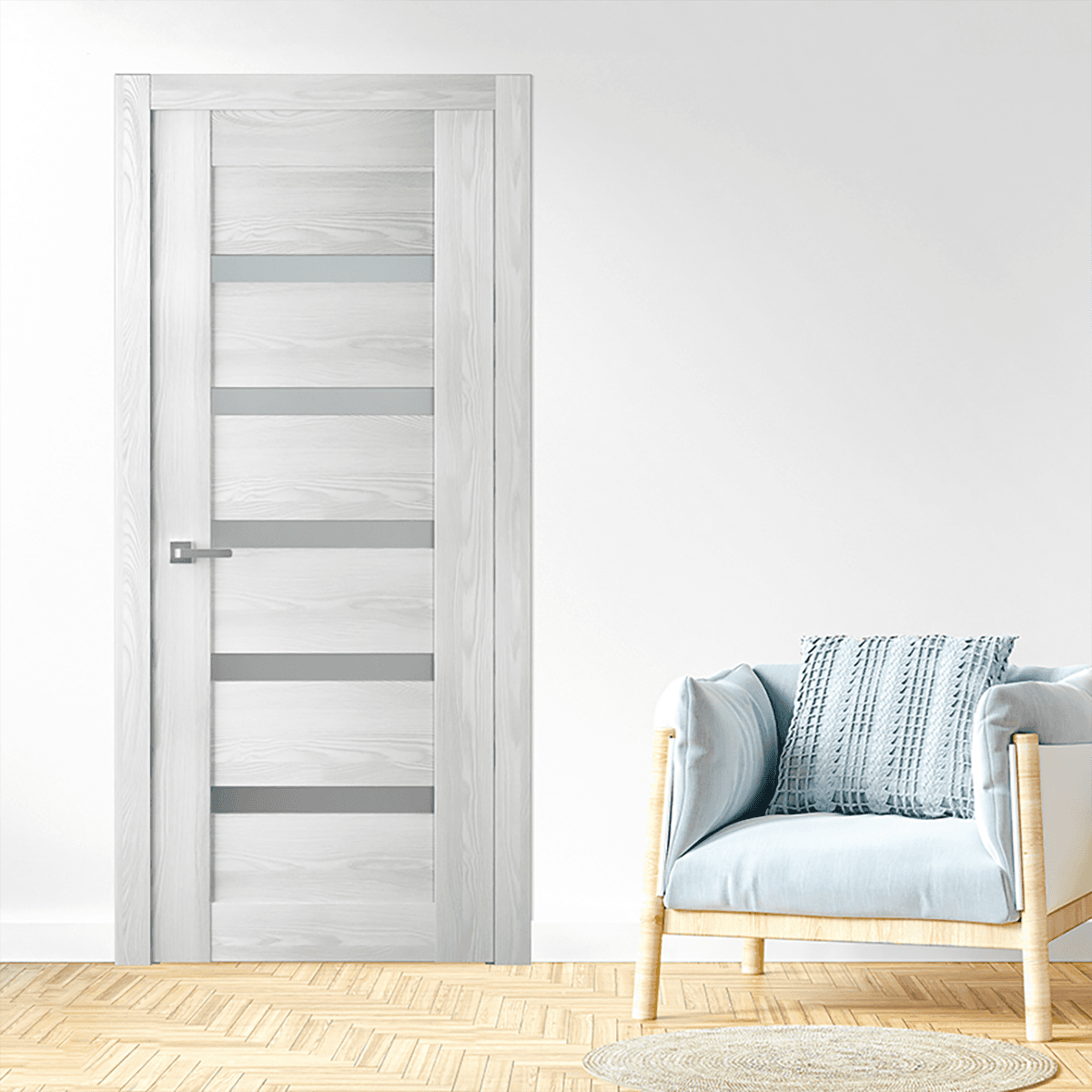 AVON 07-04 VETRO RIBEIRA ASH SWING BELLDINNI MODERN INTERIOR DOOR - 2