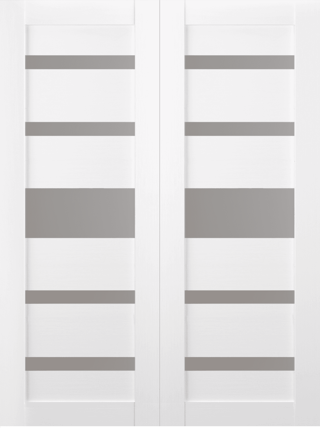 GINA VETRO BIANCO NOBLE DOUBLE BARN DOORS BELLDINNI MODERN INTERIOR DOOR - 2