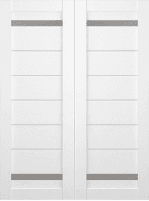 PERLA VETRO BIANCO NOBLE DOUBLE BI-FOLD BELLDINNI MODERN INTERIOR DOOR - 2