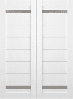 PERLA VETRO BIANCO NOBLE DOUBLE BI-FOLD BELLDINNI MODERN INTERIOR DOOR - 2