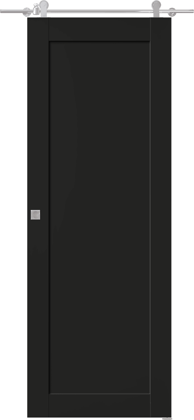 SHAKER 1 PANEL BLACK MATTE BARN BELLDINNI MODERN INTERIOR DOOR - 1