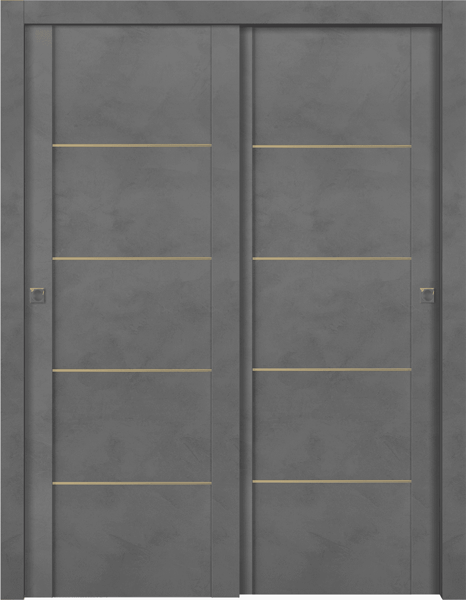 AVON 01 4H GOLD DARK URBAN BYPASS DOORS BELLDINNI MODERN INTERIOR DOOR - 1