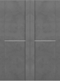 AVON 01 1H GOLD DARK URBAN DOUBLE INVISIBLE METAL FRAME BELLDINNI MODERN INTERIOR DOOR - 2