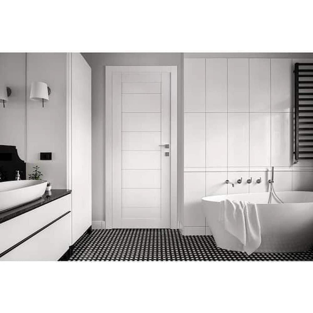 ERMI SNOW WHITE BYPASS BELLDINNI MODERN INTERIOR DOOR - 3