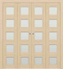 AVON 07-07 VETRO LOIRE ASH DOUBLE BI-FOLD DOORS BELLDINNI MODERN INTERIOR DOOR - 1