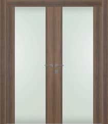 AVON 202 VETRO PECAN NUTWOOD CLOSET DOORS BELLDINNI MODERN INTERIOR DOOR - 1