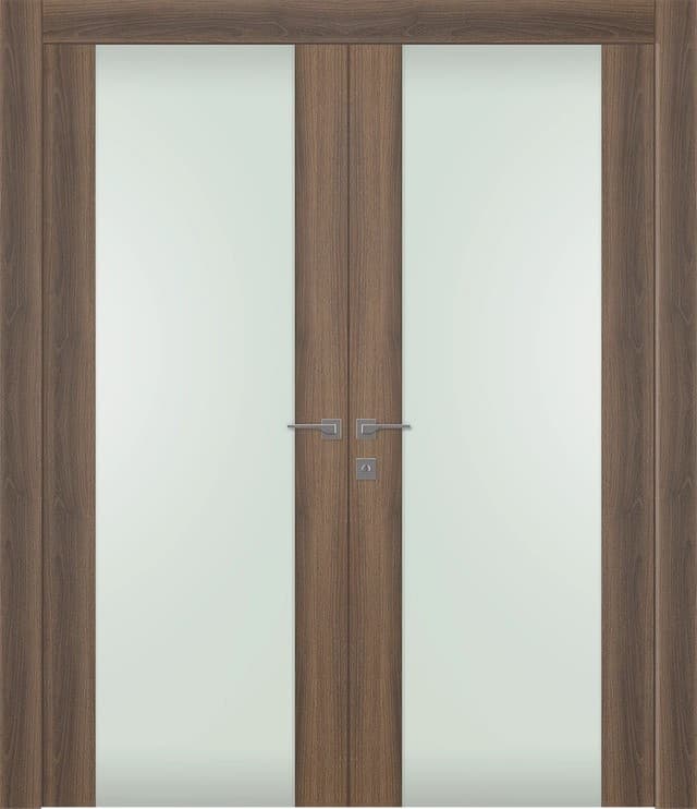 AVON 202 VETRO PECAN NUTWOOD CLOSET DOORS BELLDINNI MODERN INTERIOR DOOR - 1