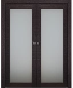 AVANTI 207 VETRO BLACK APRICOT DOUBLE POCKET BELLDINNI MODERN INTERIOR DOOR - 1