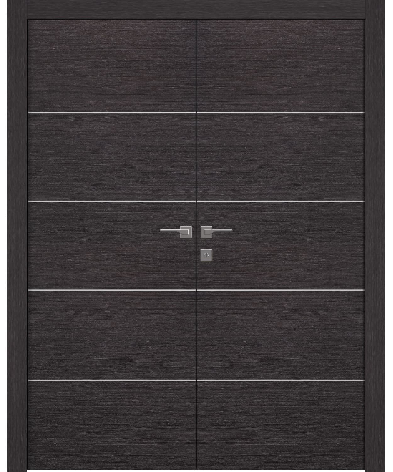AVANTI 4H BLACK APRICOT DOUBLE BELLDINNI MODERN INTERIOR DOOR - 1