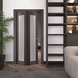 PALLADIO 207 VETRO GRAY OAK BI-FOLD BELLDINNI MODERN INTERIOR DOOR - 2