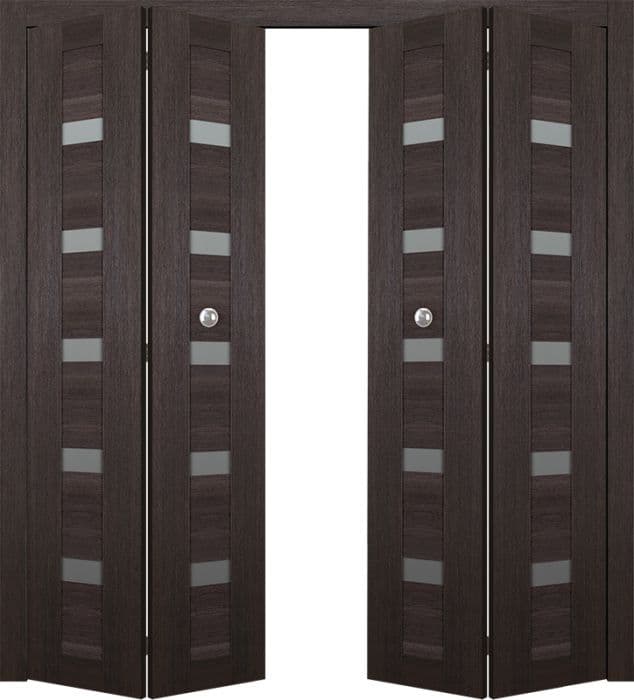 AVON 07-04 VETRO VERALINGA OAK DOUBLE BI-FOLD BELLDINNI MODERN INTERIOR DOOR - 1