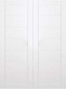 ALDA SNOW WHITE DOUBLE BARN BELLDINNI MODERN INTERIOR DOOR - 2