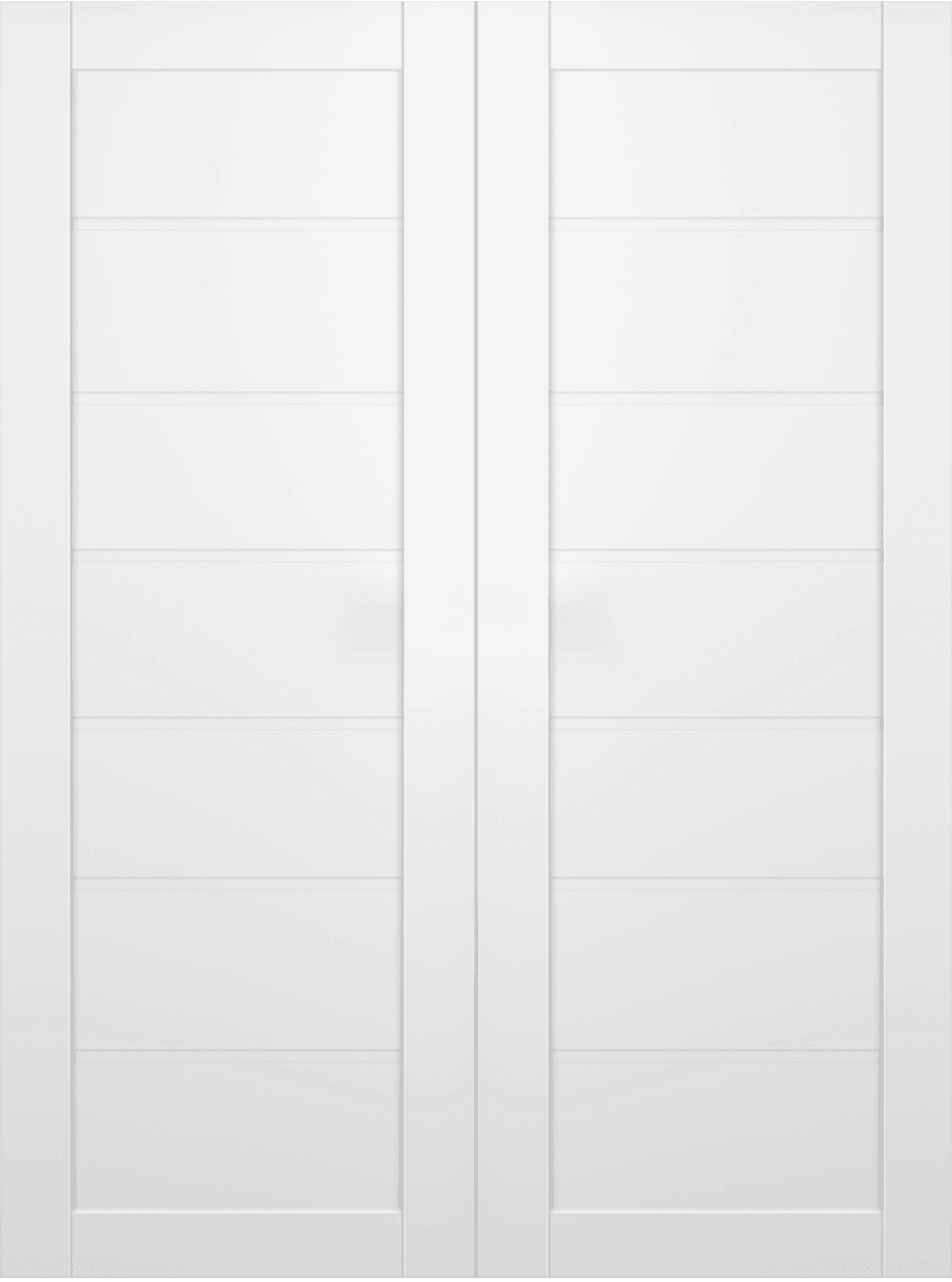 ALDA SNOW WHITE DOUBLE BARN BELLDINNI MODERN INTERIOR DOOR - 2