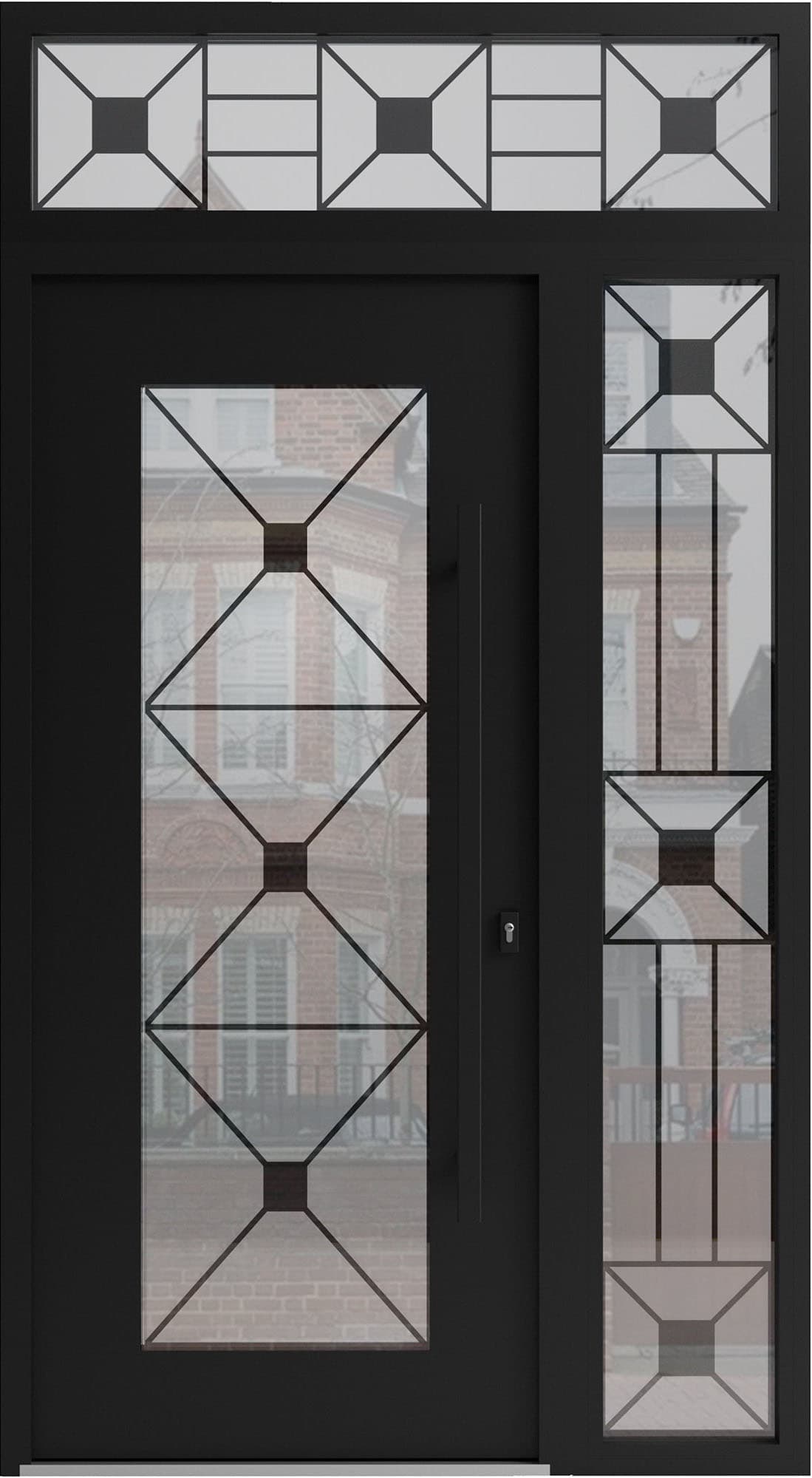 Single wrought iron modern exterior door Iron 1655 - 5