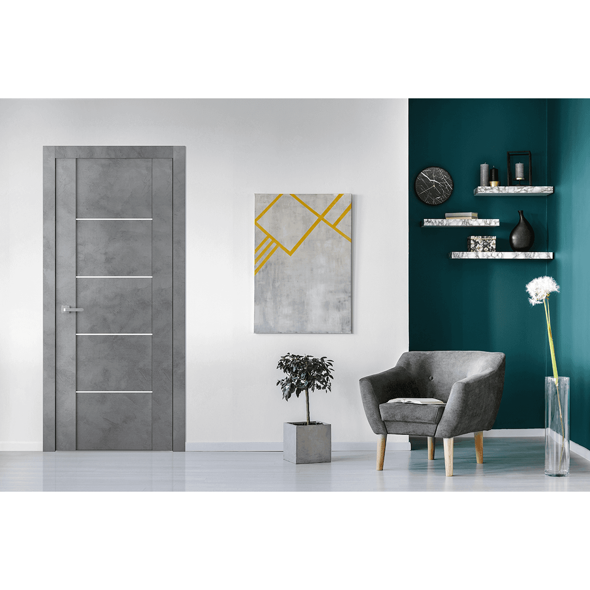 AVON 01 4H DARK URBAN DOUBLE BELLDINNI MODERN INTERIOR DOOR - 3
