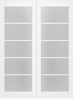 PALLADIO 5 LITE VETRO BIANCO NOBLE DOUBLE BARN BELLDINNI MODERN INTERIOR DOOR - 2
