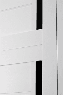 ESTA BLACK VETRO BIANCO NOBLE DOUBLE BARN BELLDINNI MODERN INTERIOR DOOR - 3