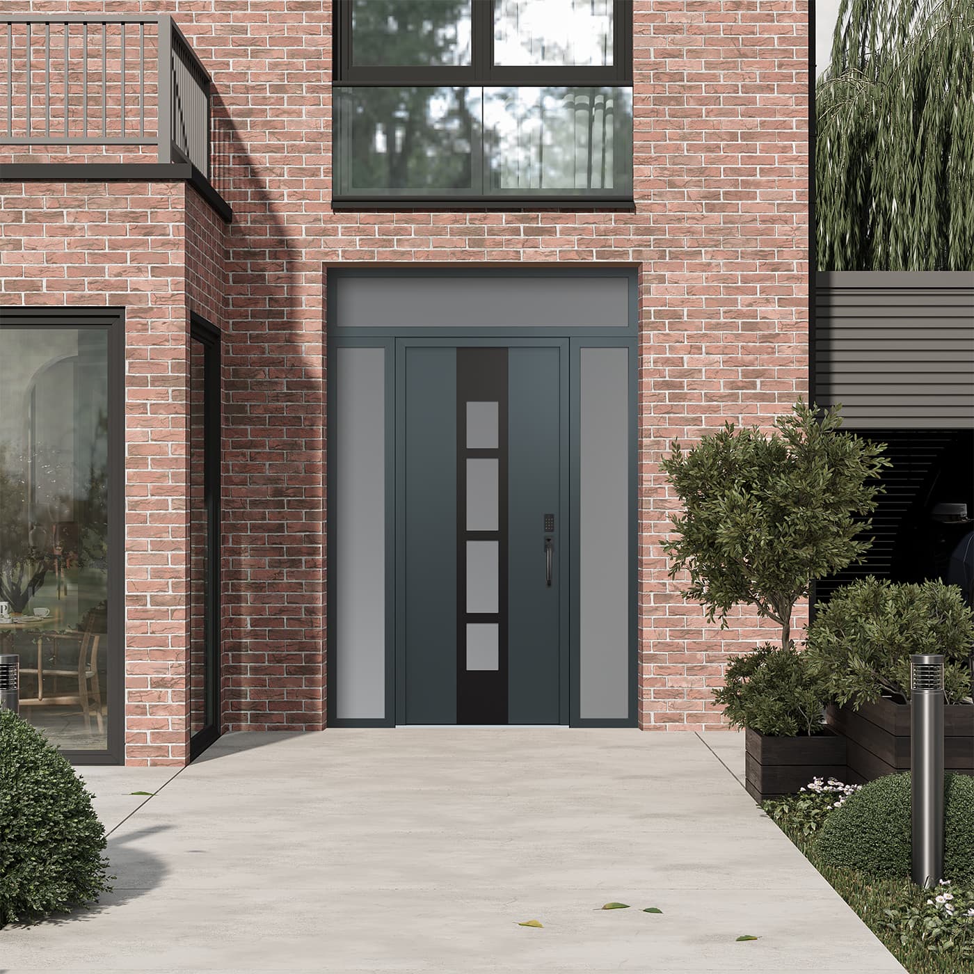 Modern Steel Front Door Diamond A10 - 4