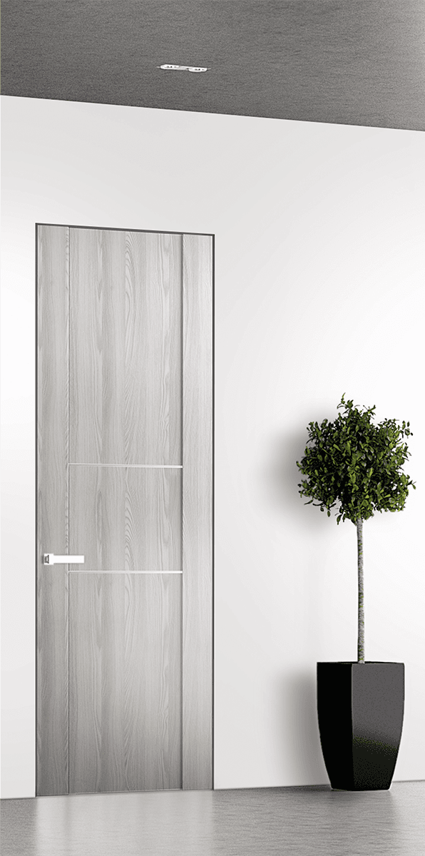 AVON 01 2H RIBEIRA ASH INVISIBLE METAL FRAME BELLDINNI MODERN INTERIOR DOOR - 1