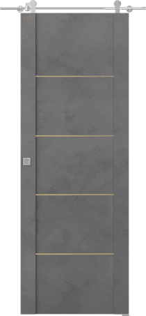 AVON 01 4H GOLD DARK URBAN BARN BELLDINNI MODERN INTERIOR DOOR - 1