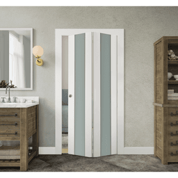 SMART PRO H3G VETRO POLAR WHITE BI-FOLD BELLDINNI MODERN INTERIOR DOOR - 2