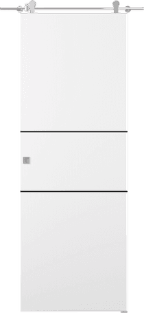 SMART PRO 2H BLACK POLAR WHITE BARN DOORS BELLDINNI MODERN INTERIOR DOOR - 1