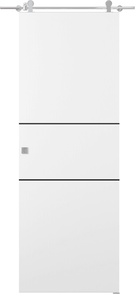 SMART PRO 2H BLACK POLAR WHITE BARN DOORS BELLDINNI MODERN INTERIOR DOOR - 1