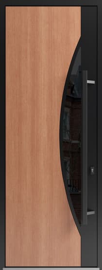 Single metal-aluminum modern exterior door Ronex 1077 8ft - 1