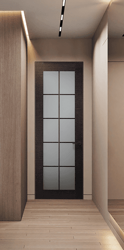 AVANTI 10 LITE VETRO BLACK APRICOT INVISIBLE METAL FRAME BELLDINNI MODERN INTERIOR DOOR - 2
