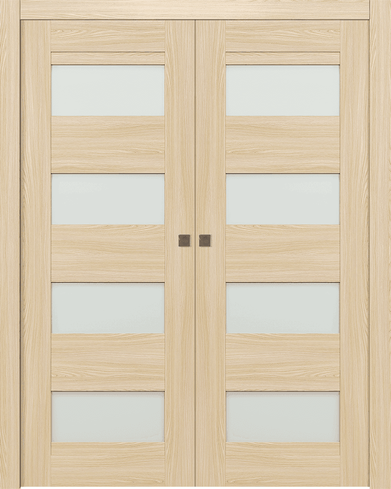 AVON 07-08 VETRO LOIRE ASH DOUBLE POCKET DOORS BELLDINNI MODERN INTERIOR DOOR - 1