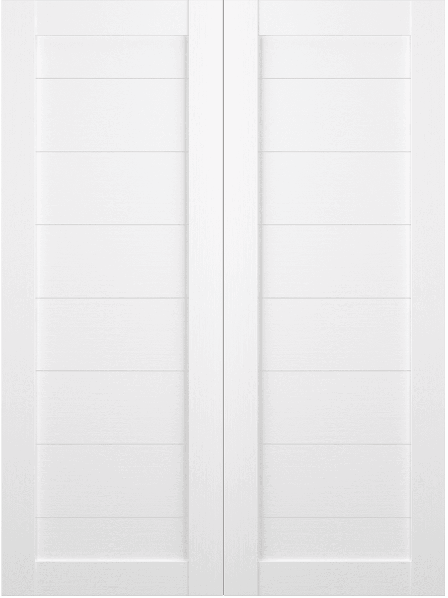 ERMI BIANCO NOBLE DOUBLE BARN BELLDINNI MODERN INTERIOR DOOR - 2