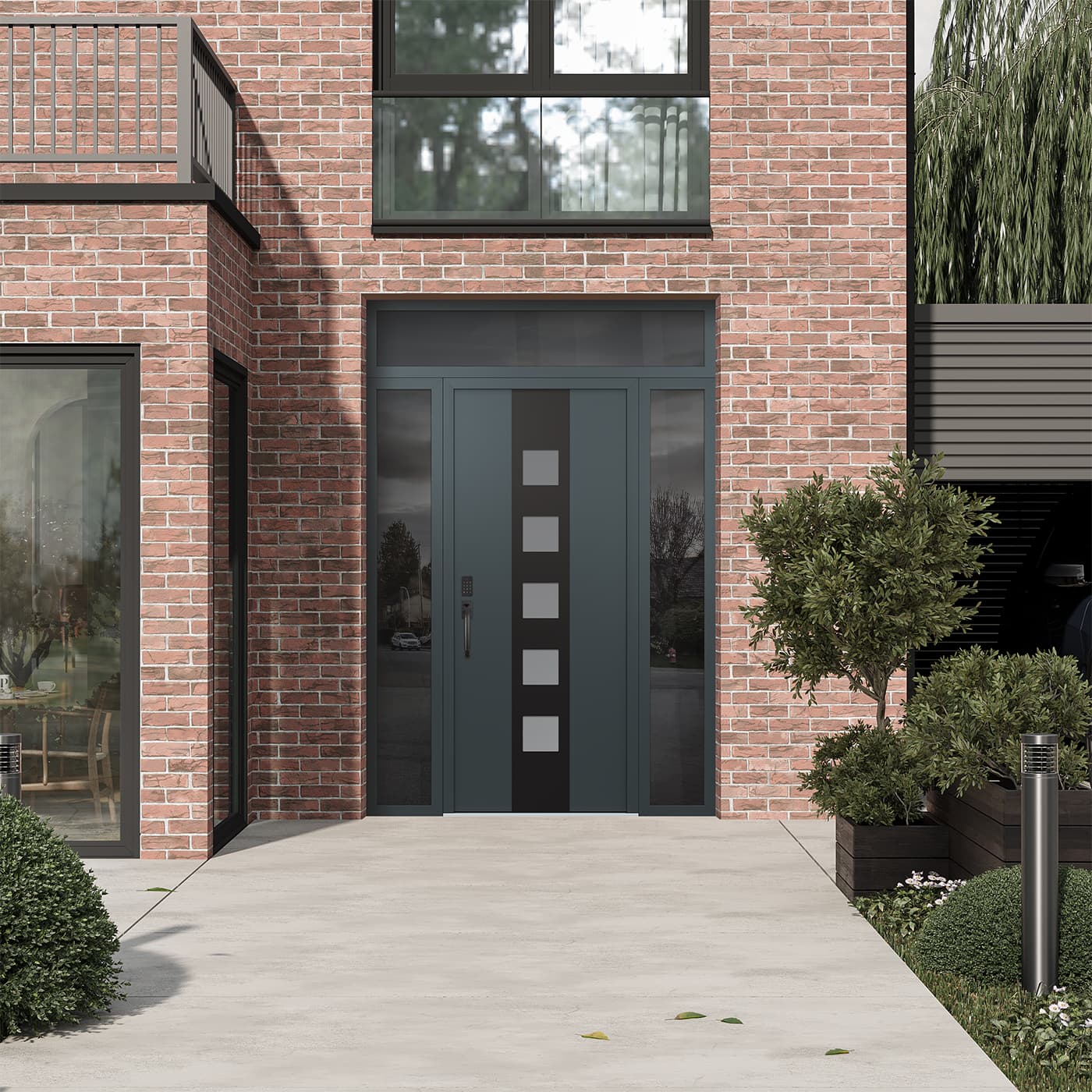 Modern Steel Front Door Diamond A13 - 5