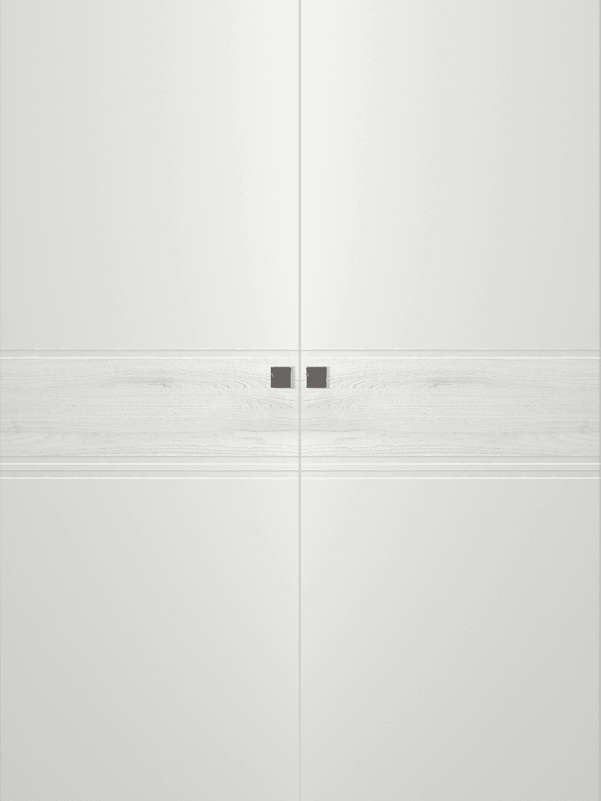 TWINWOOD 2 POLAR WHITE DOUBLE MAGIC BELLDINNI MODERN INTERIOR DOOR - 1