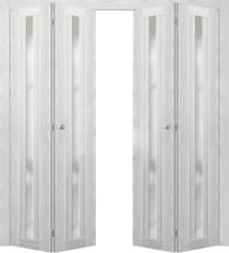 AVON 101 VETRO RIBEIRA ASH DOUBLE BI-FOLD DOORS BELLDINNI MODERN INTERIOR DOOR - 1