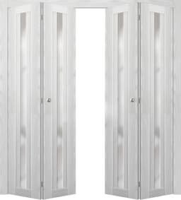 AVON 101 VETRO RIBEIRA ASH DOUBLE BI-FOLD DOORS BELLDINNI MODERN INTERIOR DOOR - 1