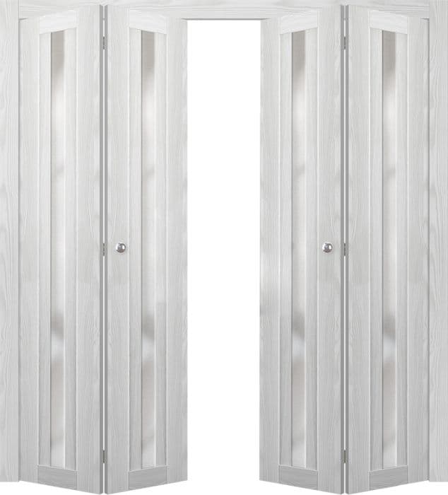 AVON 101 VETRO RIBEIRA ASH DOUBLE BI-FOLD DOORS BELLDINNI MODERN INTERIOR DOOR - 1