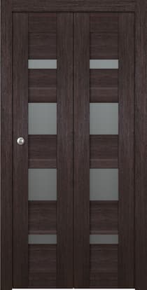 AVON 07-01 VETRO VERALINGA OAK BI-FOLD BELLDINNI MODERN INTERIOR DOOR - 1