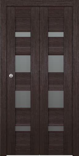 AVON 07-01 VETRO VERALINGA OAK BI-FOLD BELLDINNI MODERN INTERIOR DOOR - 1