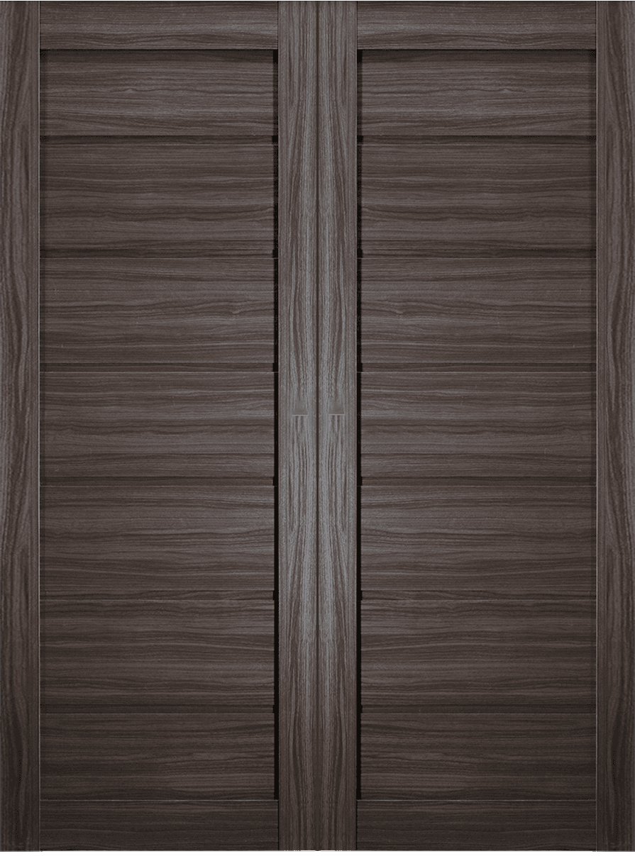 ALDA GRAY OAK DOUBLE BARN BELLDINNI MODERN INTERIOR DOOR - 2