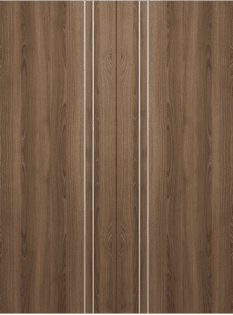 OPTIMA 2V PECAN NUTWOOD DOUBLE BARN DOORS BELLDINNI MODERN INTERIOR DOOR - 2