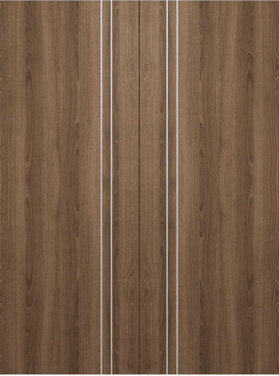 OPTIMA 2V PECAN NUTWOOD DOUBLE BARN DOORS BELLDINNI MODERN INTERIOR DOOR - 2