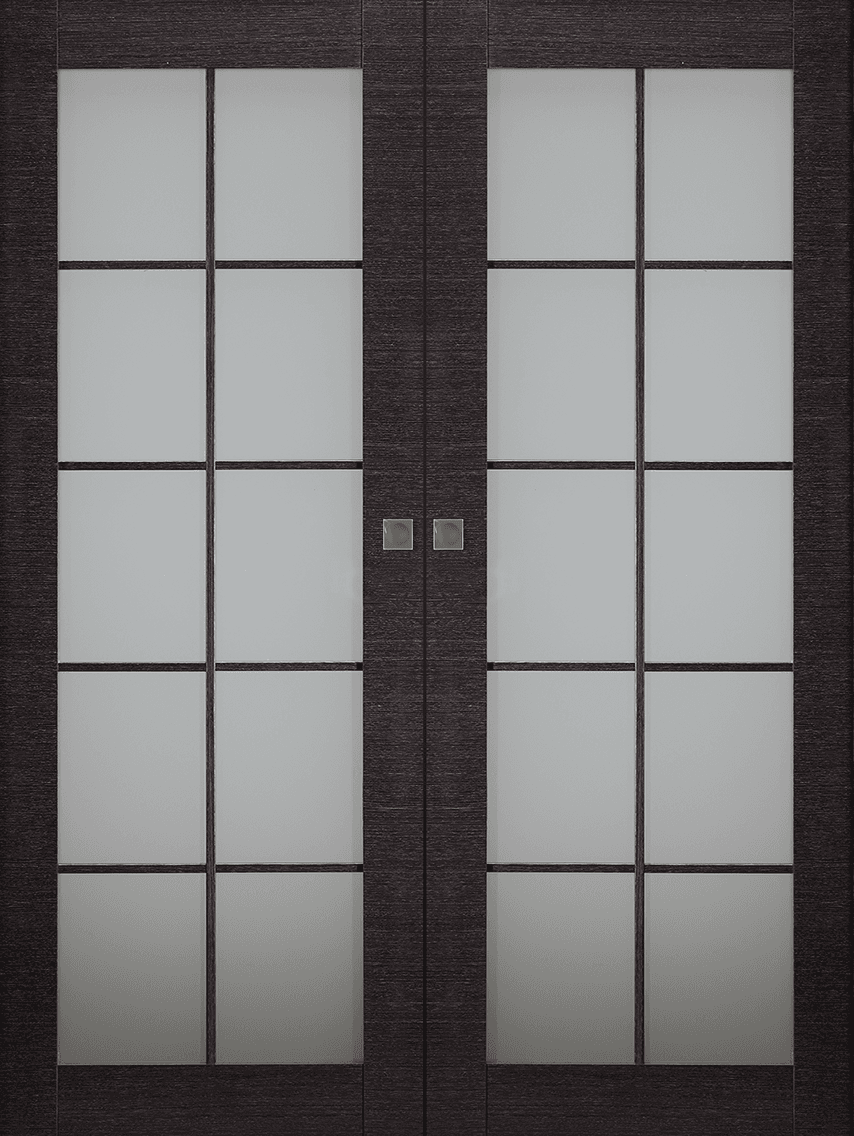AVANTI 10 LITE VETRO BLACK APRICOT DOUBLE MAGIC BELLDINNI MODERN INTERIOR DOOR - 1
