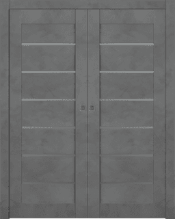 AVON 07-02 VETRO DARK URBAN DOUBLE POCKET BELLDINNI MODERN INTERIOR DOOR - 1