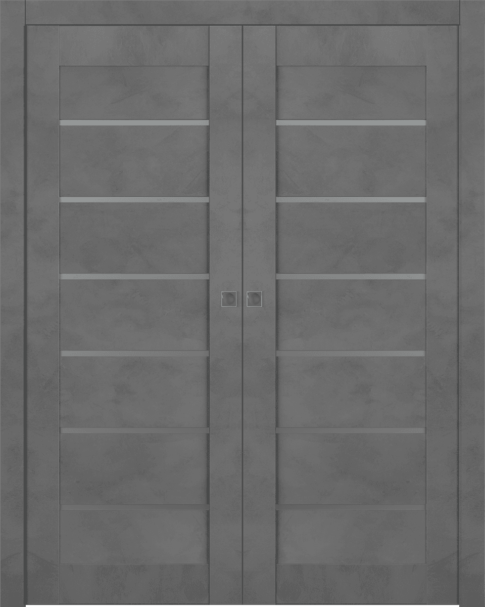 AVON 07-02 VETRO DARK URBAN DOUBLE POCKET BELLDINNI MODERN INTERIOR DOOR - 1