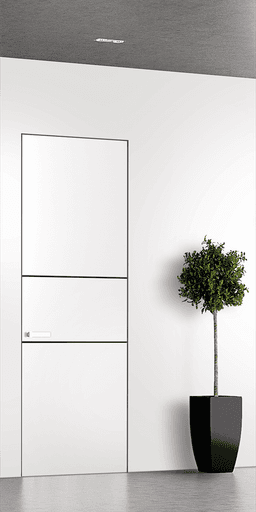 SMART PRO 2H BLACK POLAR WHITE DOUBLE INVISIBLE METAL FRAME BELLDINNI MODERN INTERIOR DOOR - 1