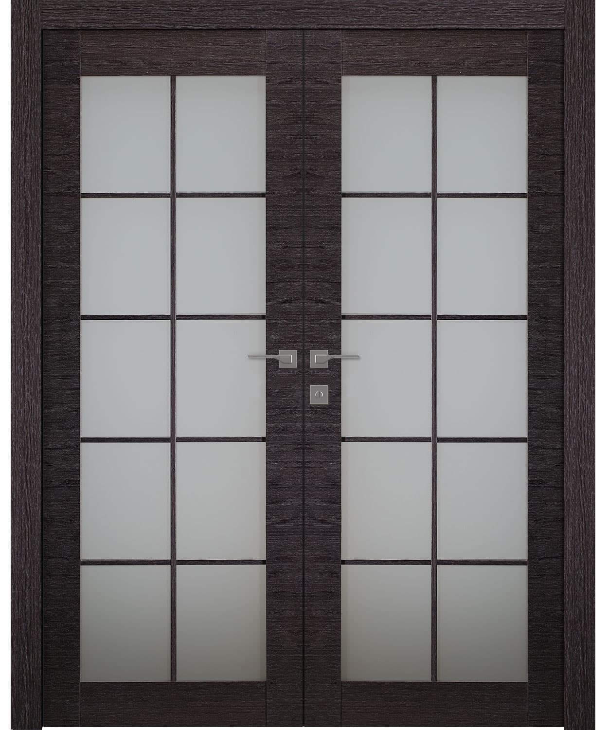 AVANTI 10 LITE VETRO BLACK APRICOT DOUBLE BELLDINNI MODERN INTERIOR DOOR - 1