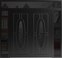 Double metal-aluminum modern exterior door Ronex 1277 8ft - 6