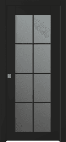 AVON 8 LITE VETRO BLACK MATTE POCKET BELLDINNI MODERN INTERIOR DOOR - 1